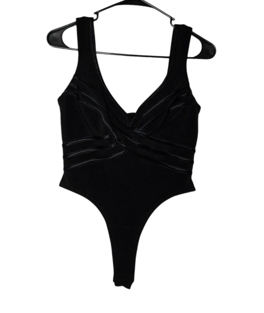 Tadashi Black Sweetheart Sleeveless Vintage Thong Bodysuit Women's Small